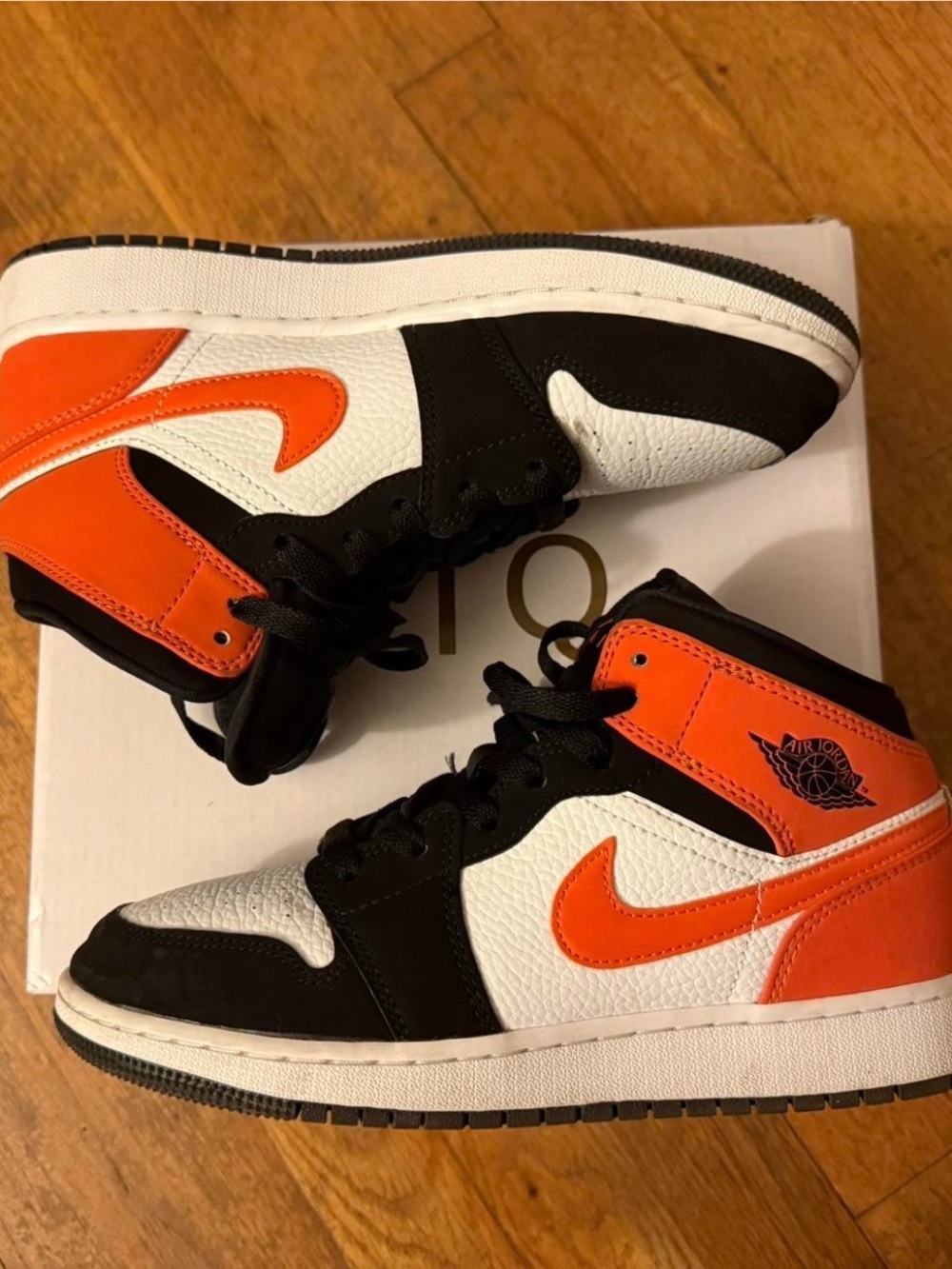 Jordan Kids High-Top Sneakers - Orange, Black, White